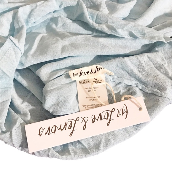 For Love and Lemons Sadie Turtleneck Baby Blue Size S nwt - Picture 7 of 9